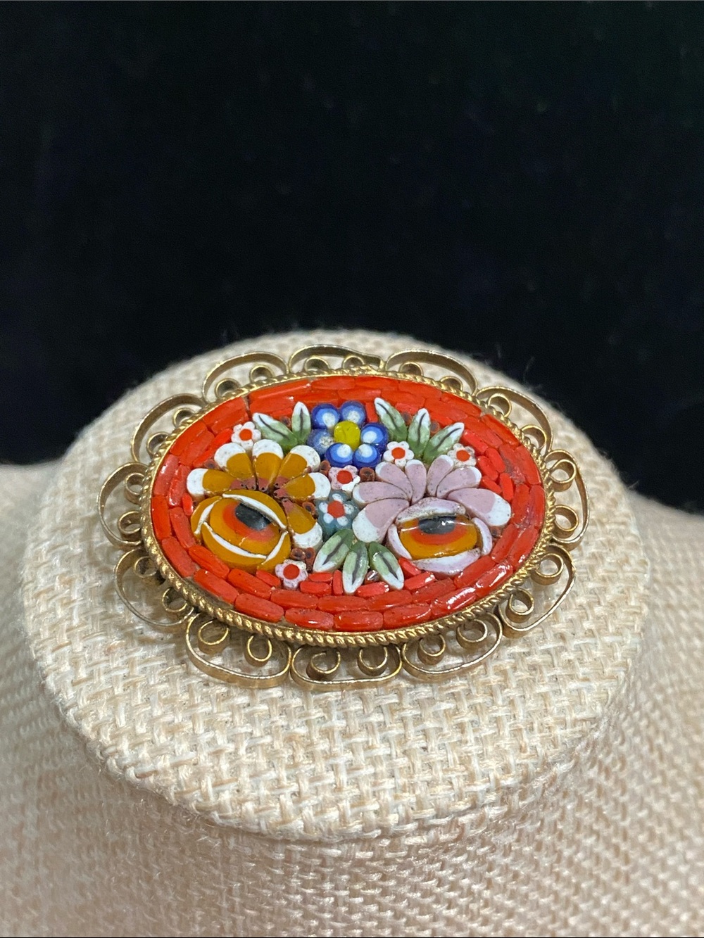 VTG Italian Mosaic Brooch